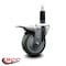 Service Caster 4'' Gray Poly Swivel 1-1/8'' Expanding Stem Caster Total Lock Brake SCC-EXTTL20S414-PPUB-118 - alternate 2